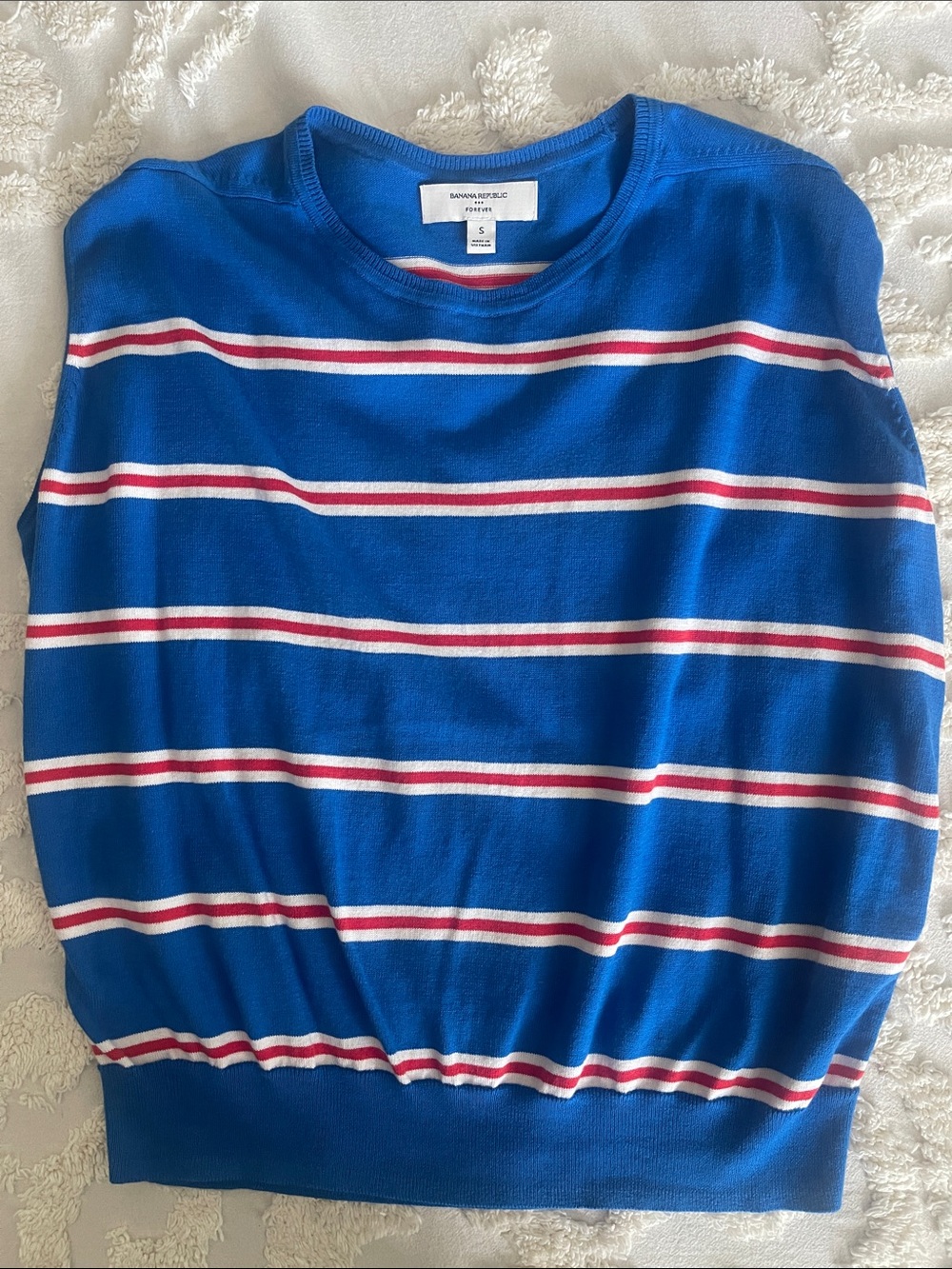 Banana Republic Royal Blue Striped Sweater Tank